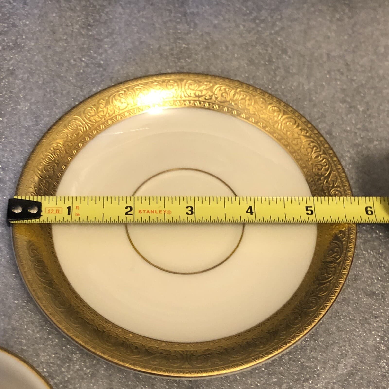 Vintage Lenox Westchester Footed Cup & Saucer Set w/Golden Encrusted Band 3