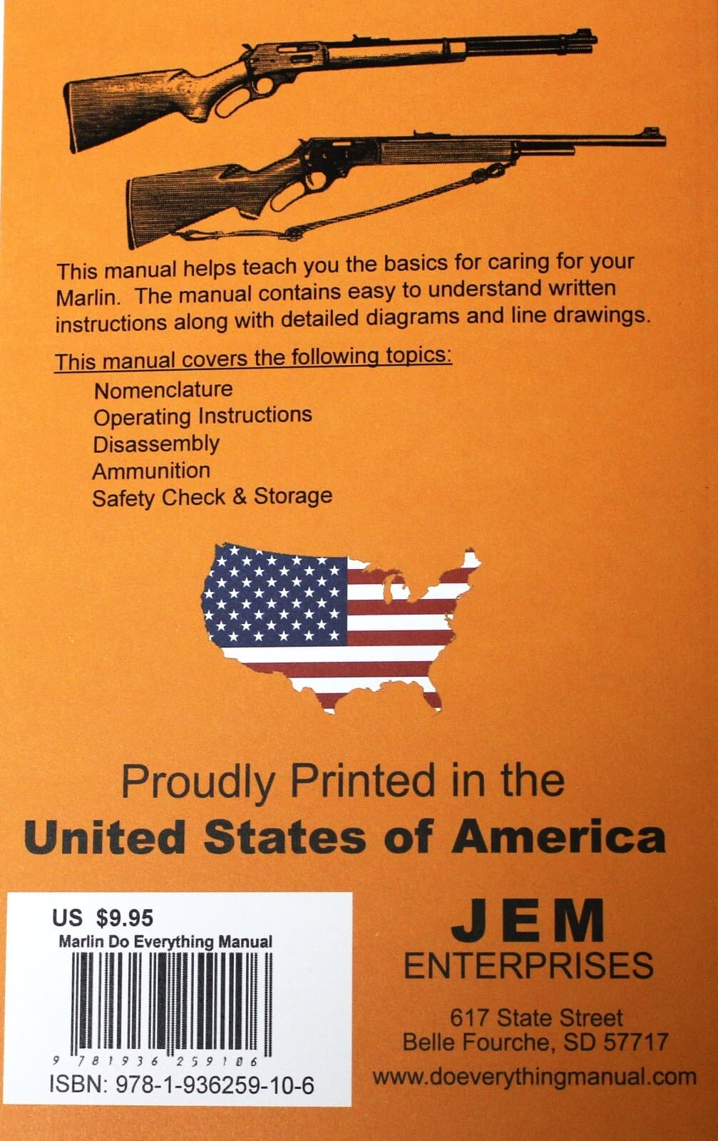 Marlin Do Everything Manual  Maintenance Disassembly Assembly Care Book  NEW 2