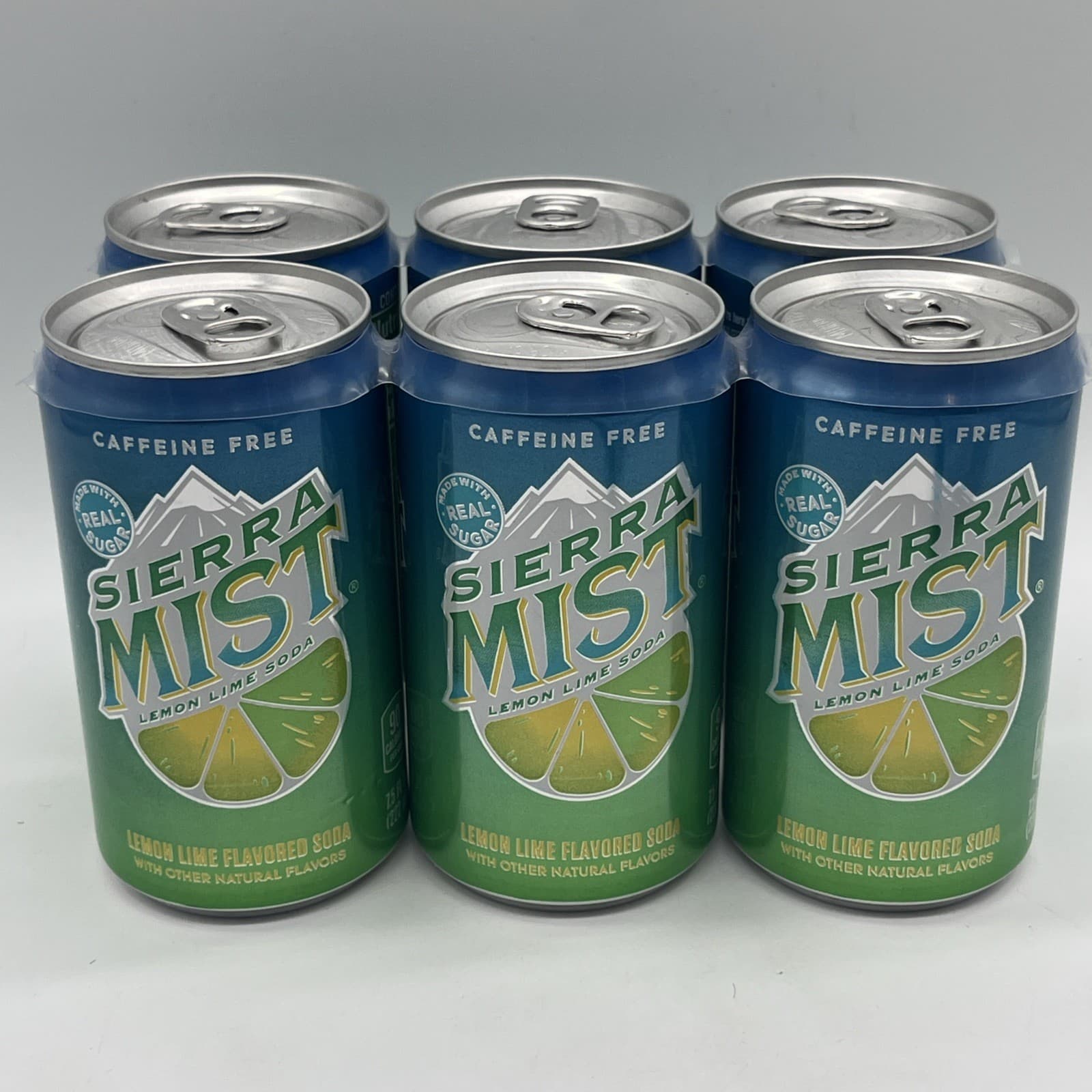 Sierra Mist 6 Pack Lemon Lime Soda 7.5oz Can EXP 10/22 Real Sugar Caffeine Free