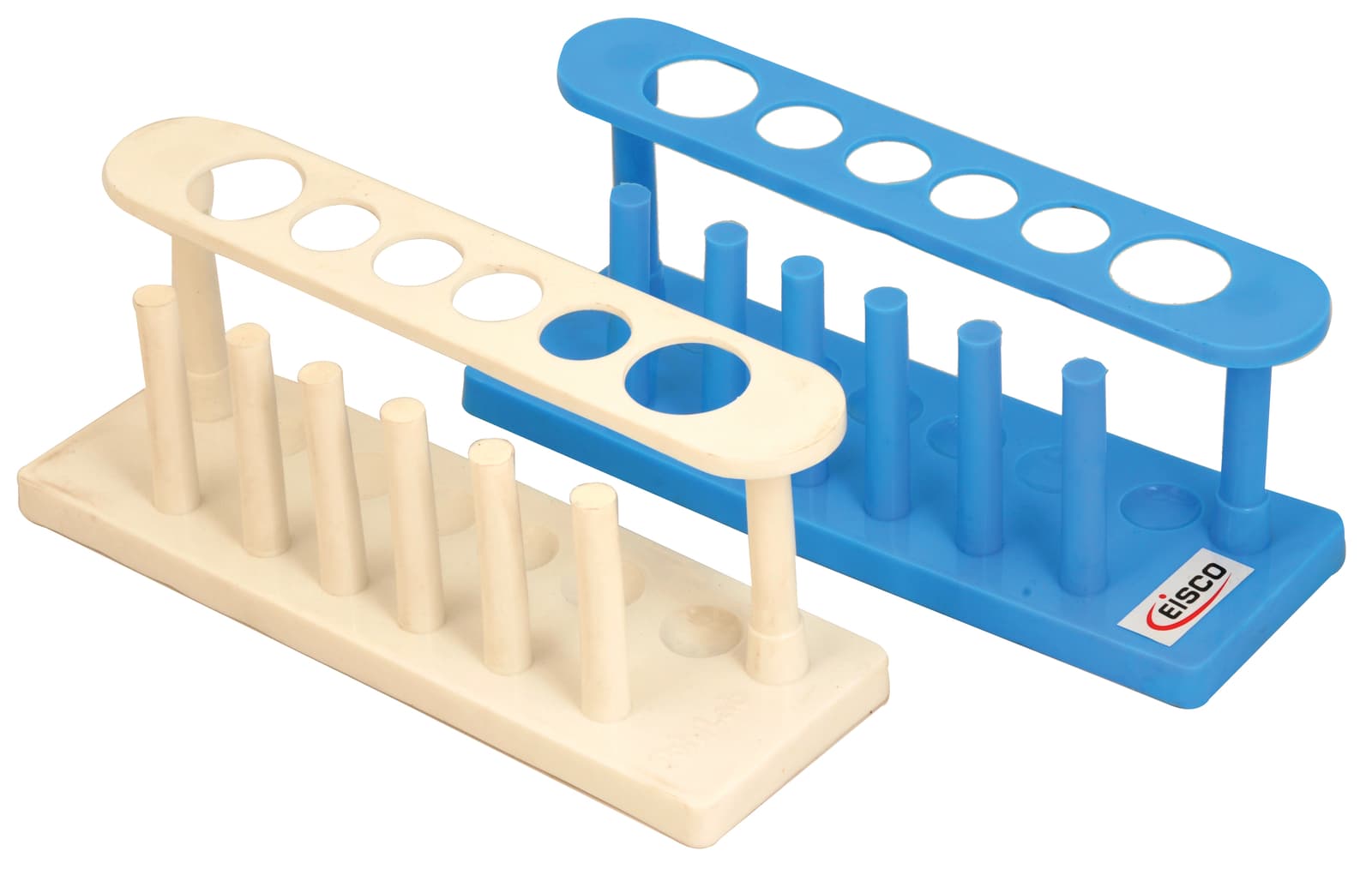 Eisco Labs Test Tube Stand, 25mm Diameter Holes for 6 Tubes - Polypropylene