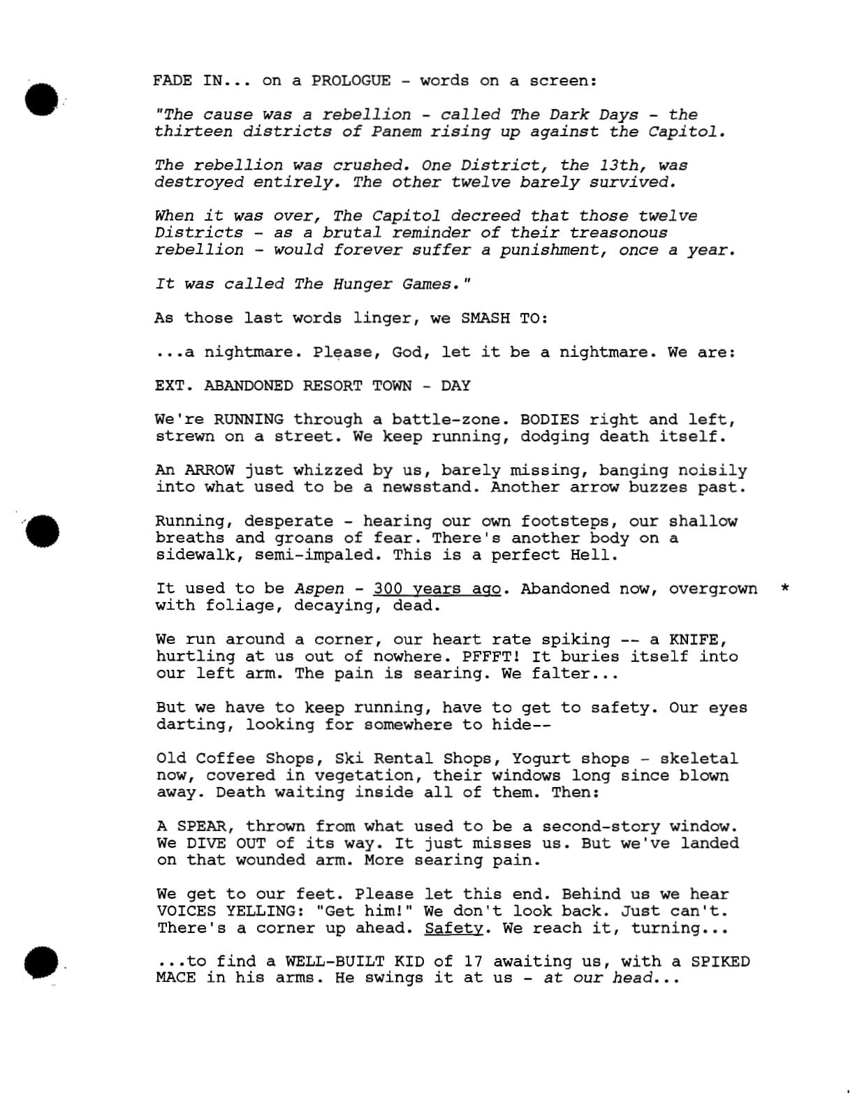  The Hunger Games Movie Script Screenplay Gift for Film Buffs Gift for Movie  2