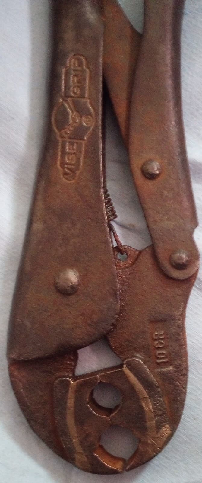 Vintage Vise Grip Oxy Acetylene Torch Hose Crimper Bronze/Brass Jaws 2