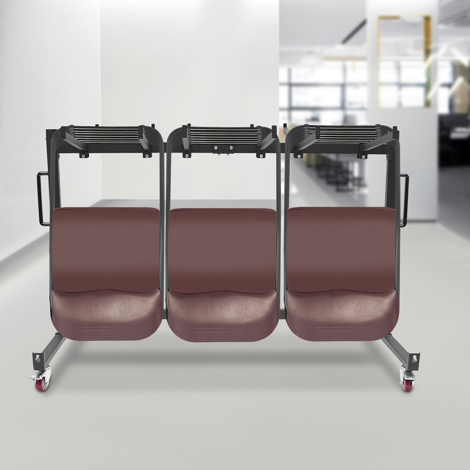 Folding Chair Rack Dolly Cart Table Storage Rack Desk Chairs Cart Trolley 42pcs 3