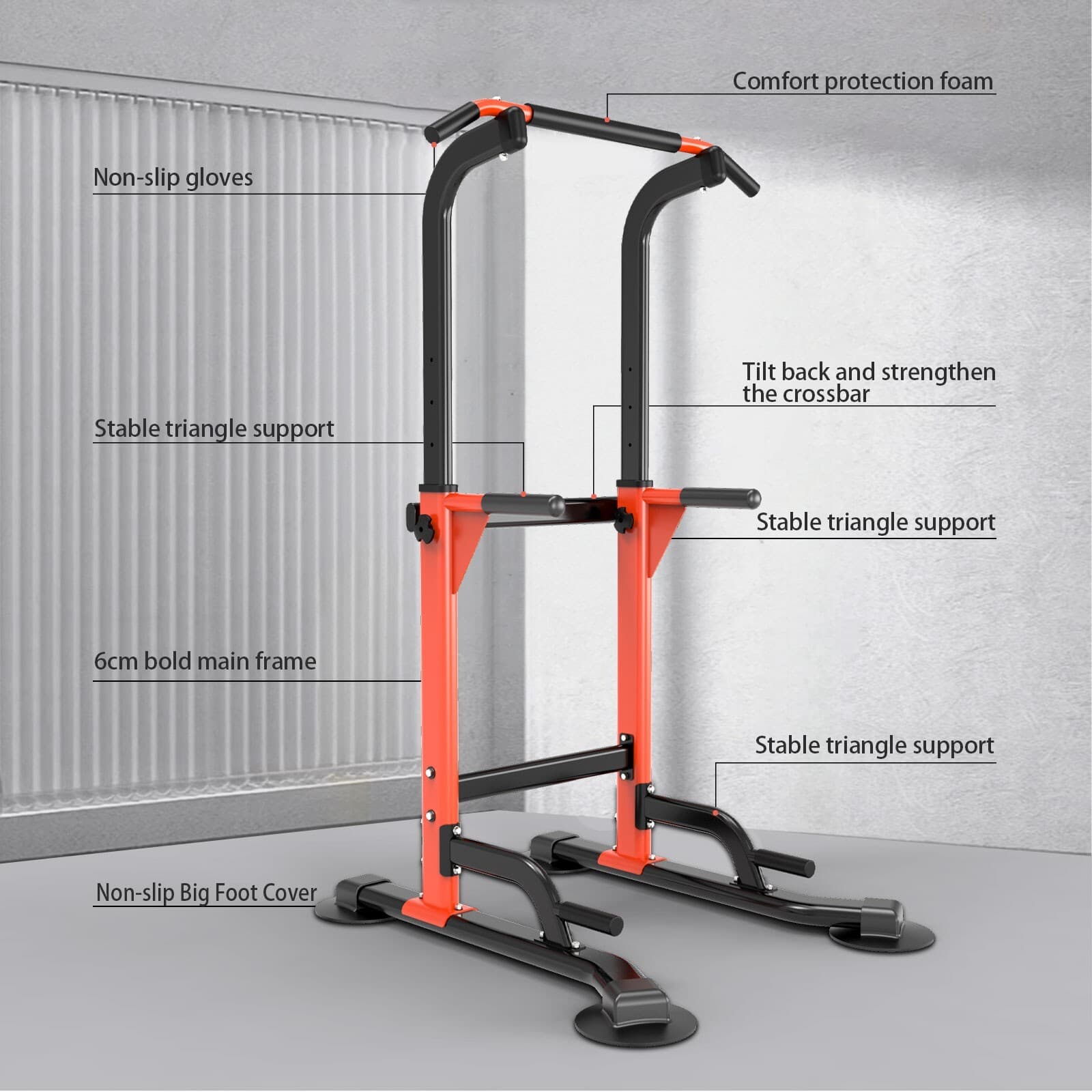 K KiNGKANG 330LBS Power Tower - Dip Station & Pull-Up Bar for Home Gym Workouts 2