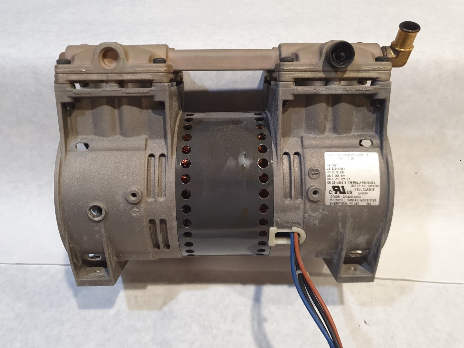 Thomas Vacuum Pump 2660CE37 Compressor TOP END REBUILT  Pond Aeration, Capacitor 3