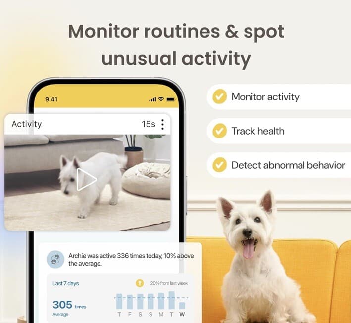 Furbo 360° Dog Camera + Nanny Bundle: Home Security Subscription Required 5