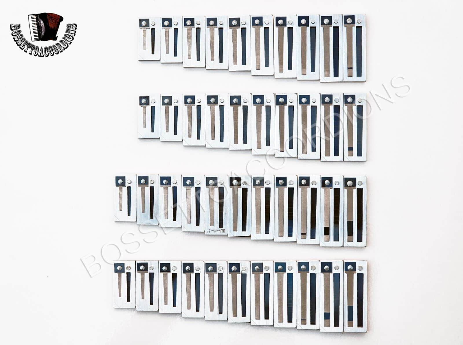 Set of Reeds For Cromatic Diatonic Accordion TIPO A MANO B-C (SI-DO)