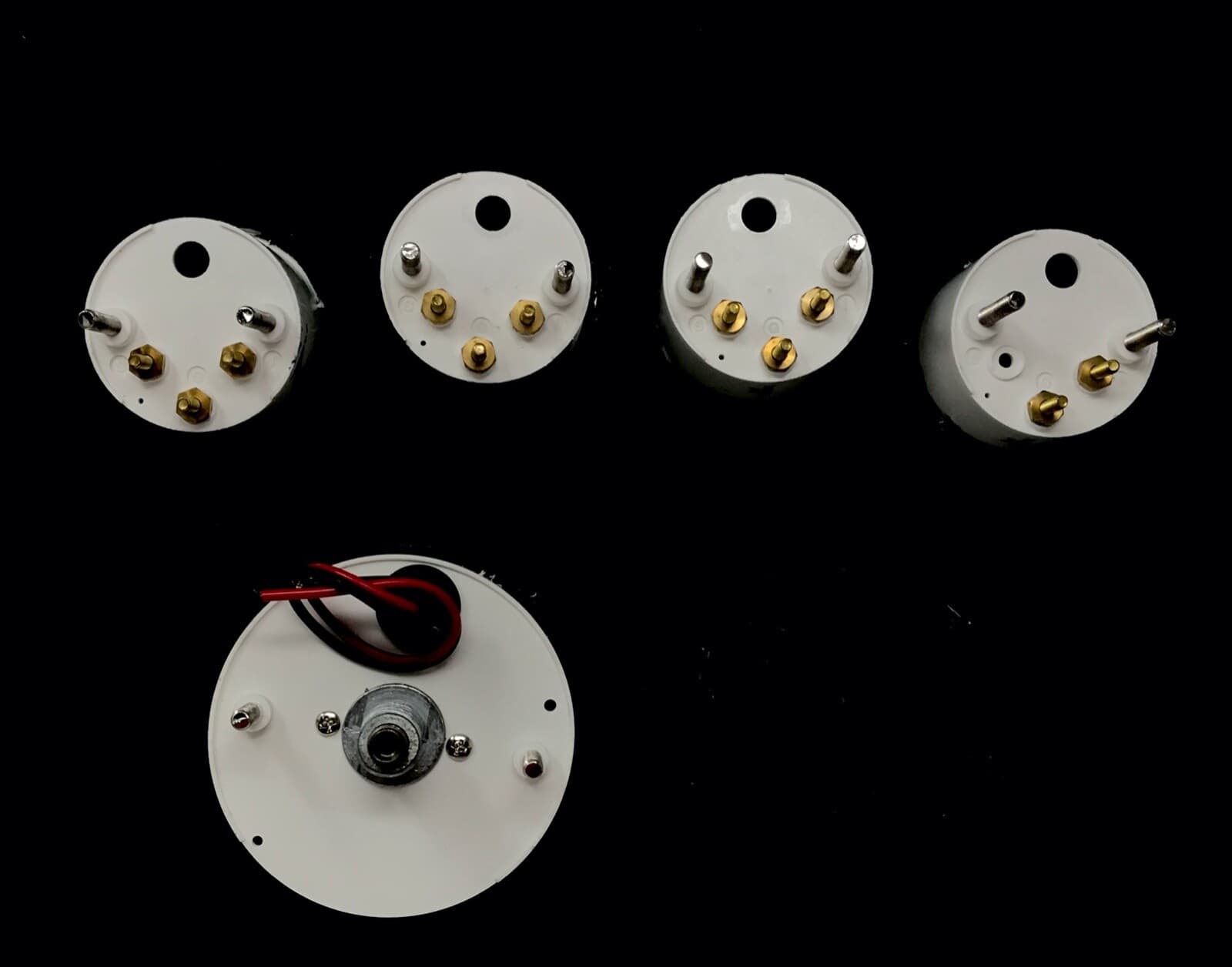 5 Gauge Set Dash Street Rod Hot Rod Universal  Mechanical Black 3