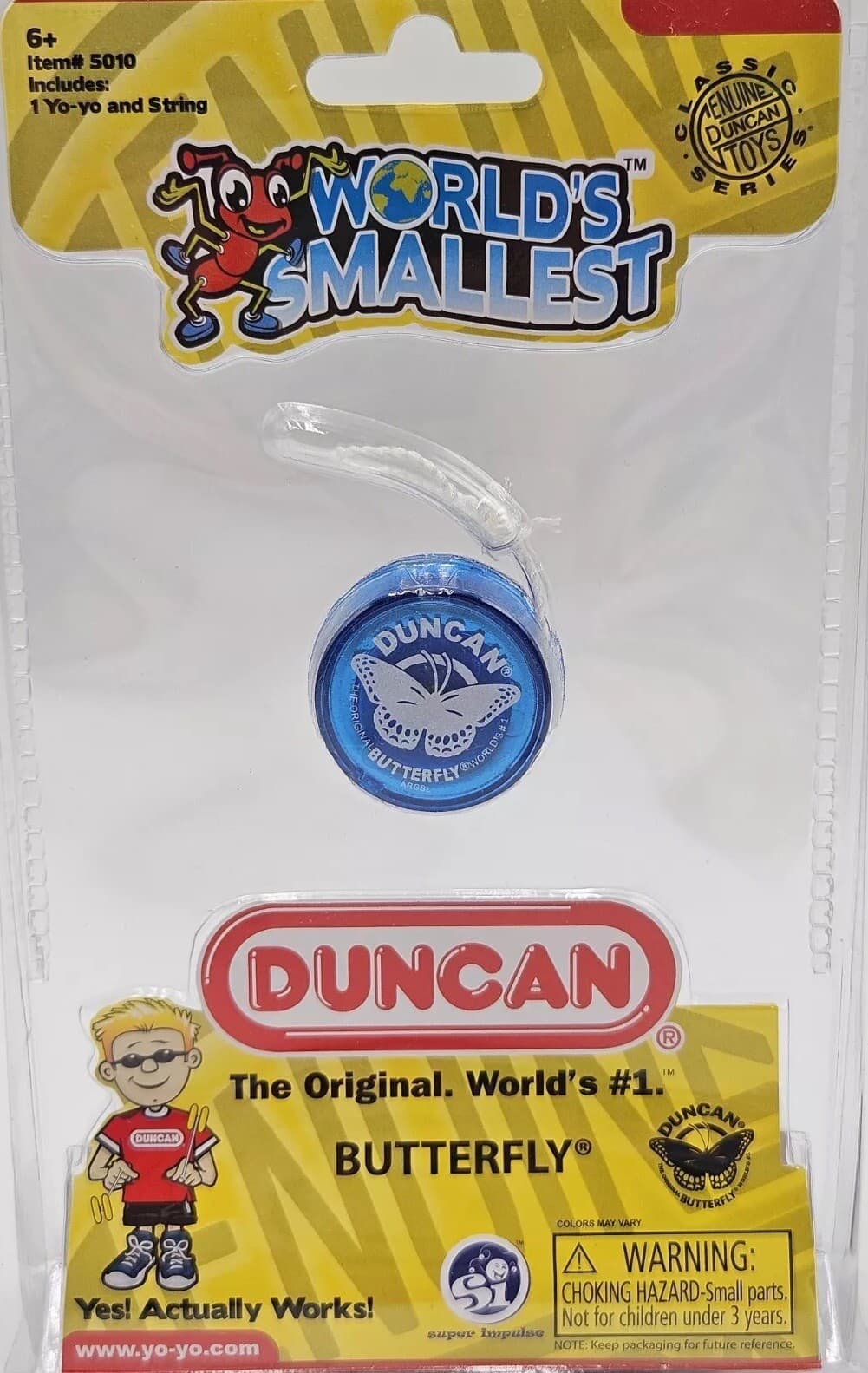 Lot Of All 3 New World's Smallest Duncan Butterfly Yo-Yo YoYo Blue Red Green 5