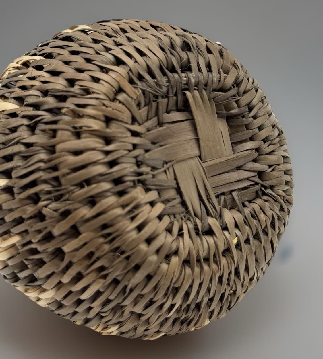 Hand Woven Basket w Lid, small Herb container, African arts and crafts, decor 4