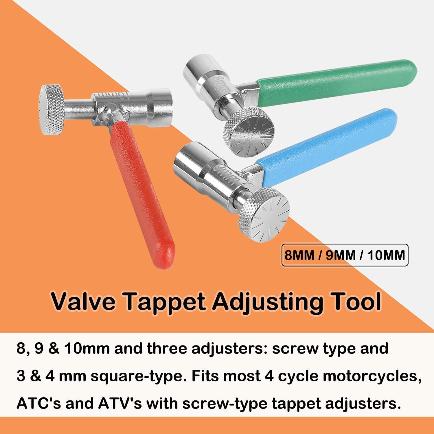Valve Tappet Adjusting Wrench Tool For Most Motorcycles ATVs & ATCs Small Engine 5