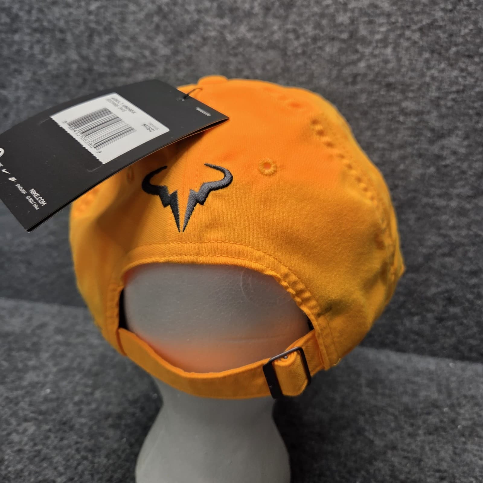 Nike Rafa Nadal Aerobill Laser Orange Dark Grey Hat Cap Dri-Fit H86 850666-845 5