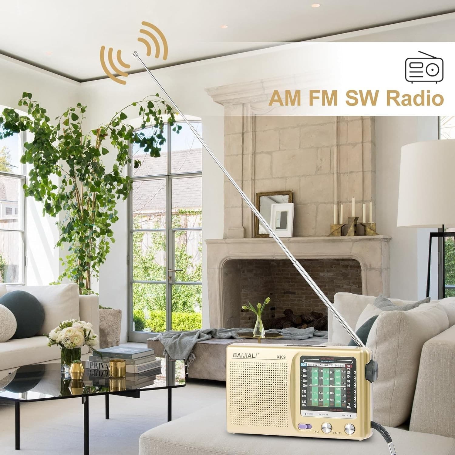 Portable AM FM SW Radio Analog with Loud Speaker Battery Operated Transistor Sen 6