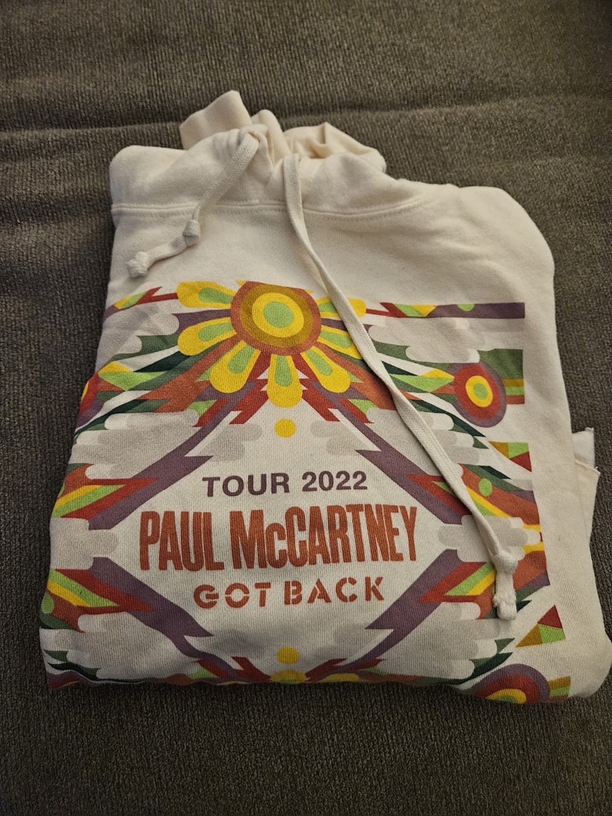 Paul McCartney Got Back Tour 2022 Cropped XL Hooded Sweatshirt Aztec Native RARE 6