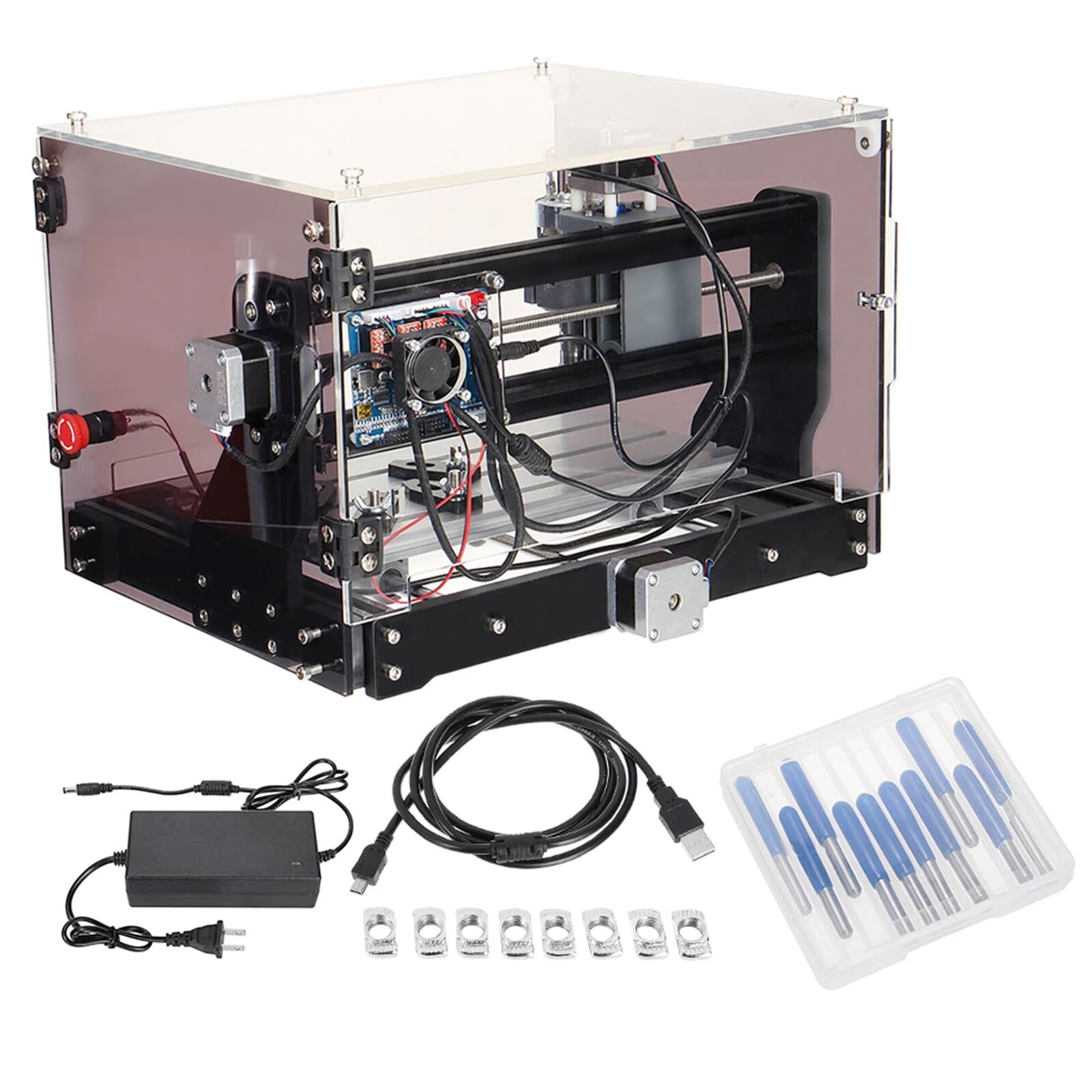 12V Effect CNC Engraving Cutting Machine W/ Stepper Motor 40*33*24cm Engraver US 3