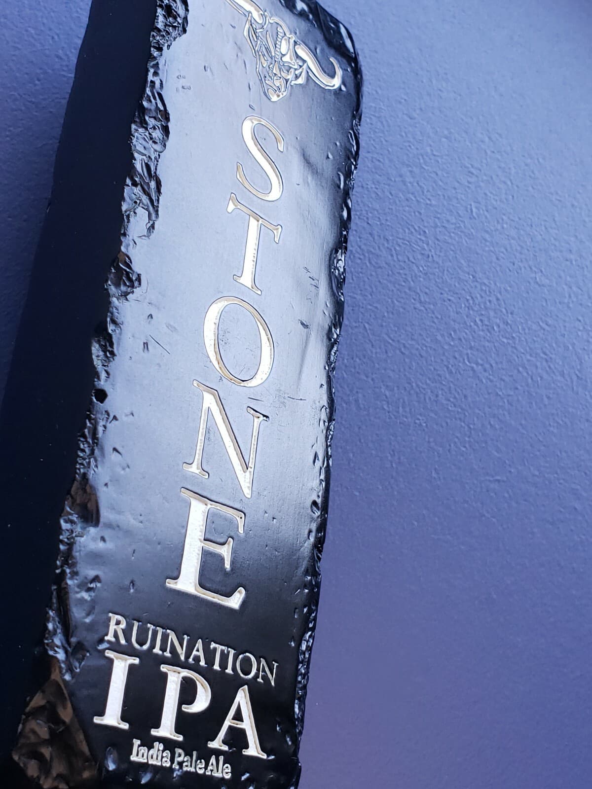 Stone Brewing Company Ruination IPA Tap Handle - Double sided resin "stone" 2