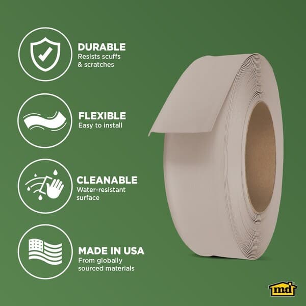 Wall Base Molding, 120 Ft L, Beige,  820N67 2