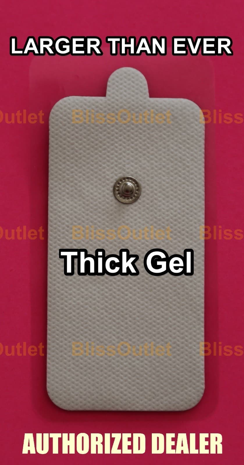 TENS Extra Large Snap On Electrode Pads (6) FOR truTENStronic Massagers