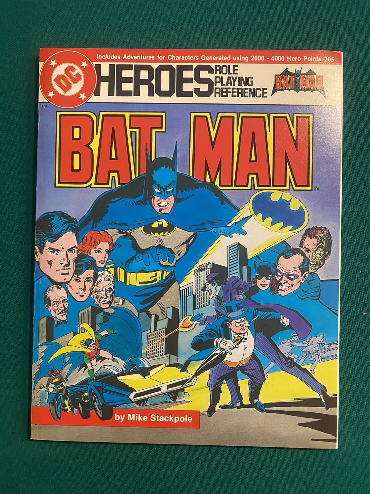 MINT DC Heroes Role Playing Game: BATMAN  By Mike Stackpole Mayfair Games 1985!!