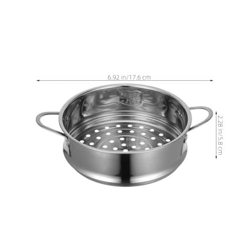  Stainless Steel Steamer Stackable Steamer Basket Steaming Insert 17.6X16X5.8CM 5