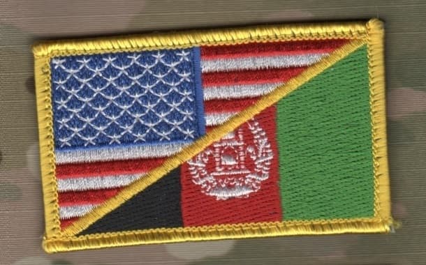 AFGHAN NATIONAL ARMY ANA COMMANDO APU vêlkrö SUBDUED JOINT US/AFGHANISTAN FLAG 2