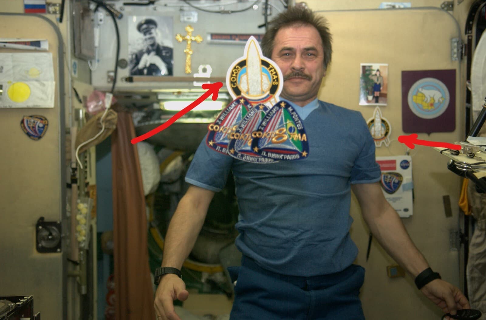 Soyuz TMA-8/ISS-13 Flown Rocket hand made patch 4