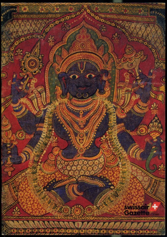 SWISSAIR GAZETTE 7 1985 Route Maps; Orissa India; textile weaving tradition &c