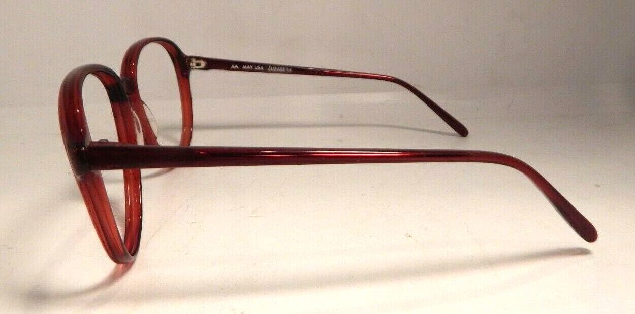 Vintage MAY USA Elizabeth Wine 57/16 Eyeglass Frame New Old Stock #363 5