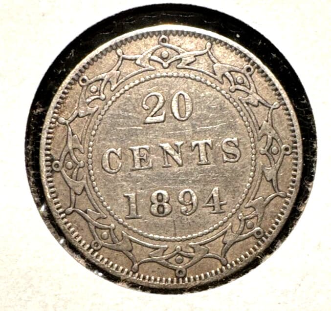 Canada Newfoundland 1894 20 cents KM 4 XF 2