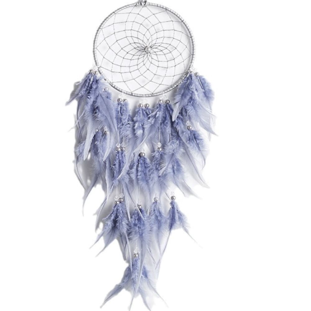 2pcs Dream Catcher Light Blue Pink Feathers Wall Hanging Decor Kid birthday Gift 2