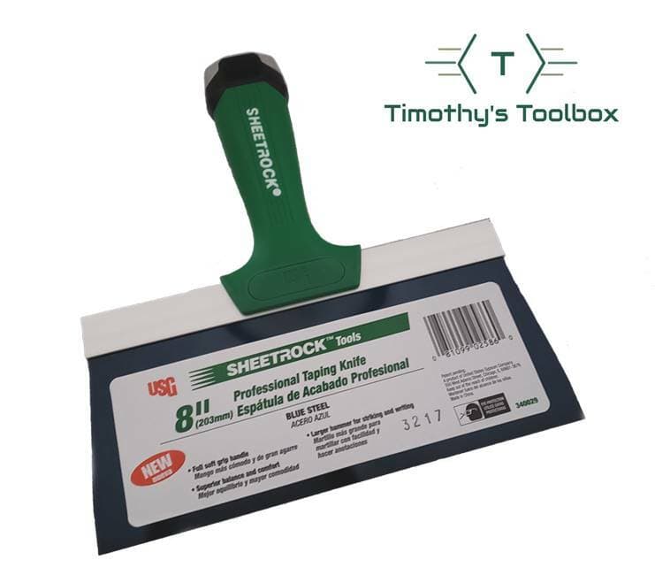 USG Sheetrock 6'', 8'',10'', 12'' Pro Drywall Taping Knife + 12" USG Pan+ Grip 3