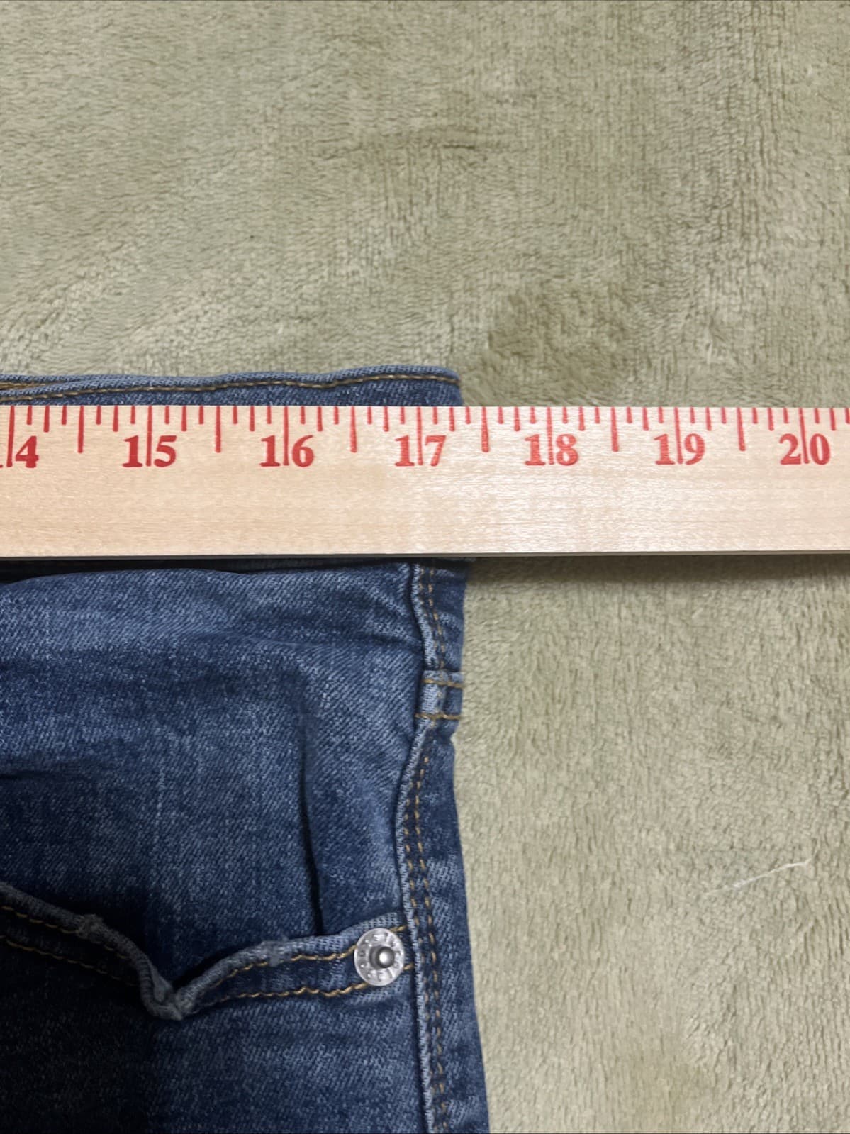 There Abouts Slim Fit Frayed Hems Boys 20 Husky Blue Jeans 34x30 4