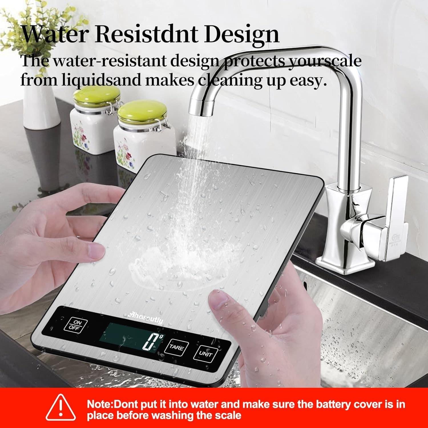 Food Scale 22Lb/10Kg Digital Kitchen Scale Weight Grams and Ounces with 0.1Oz/1G 5