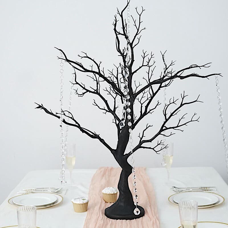34" Black MANZANITA TREE with Garlands Wedding Party CENTERPIECES