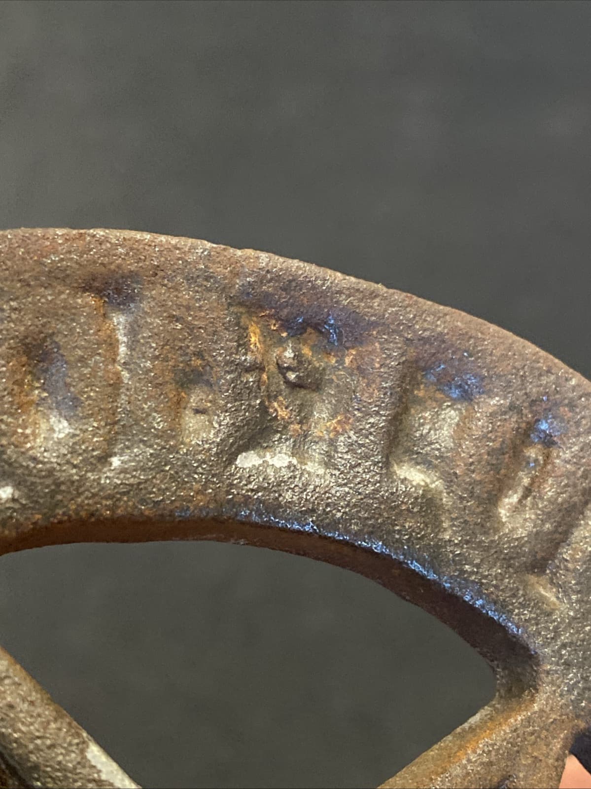 Antique Vtg Cast Iron Trivet Horseshoe Pentagram Star Good Luck Wall Hanging 7” 2