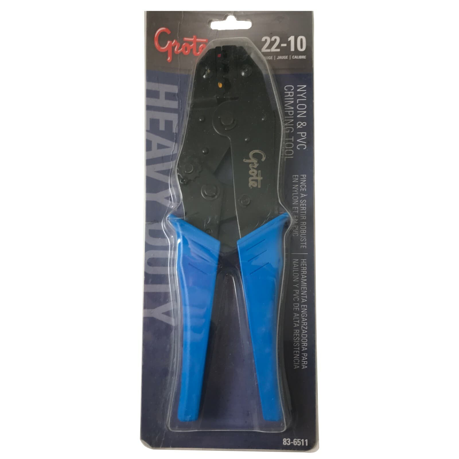 Grote 9" Ratcheting 10-22 AWG Crimper Tool - Nylon Vinyl Insulated Wire Terminal 2