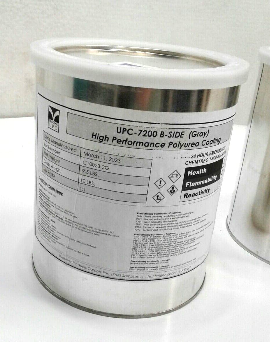 UPC 7200A & 7200B Side Gray Aliphatic UV Stable High Perform Polyurea Coating 5