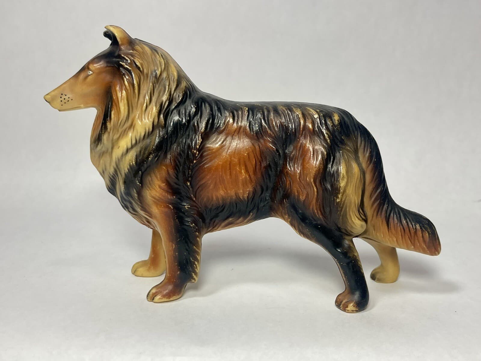 Vintage Collie Celluloid / Plastic “Lassie” Dog Figure No. 101 Hong Kong 1970’s 5