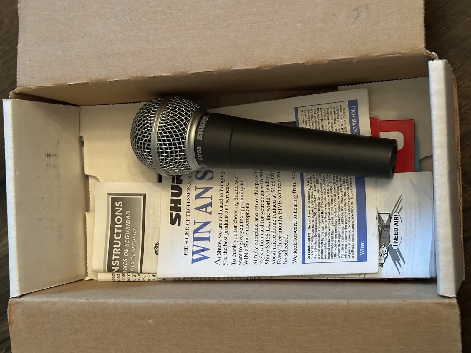 Shure SM58-LC Wired Microphone With Cord Cable 2