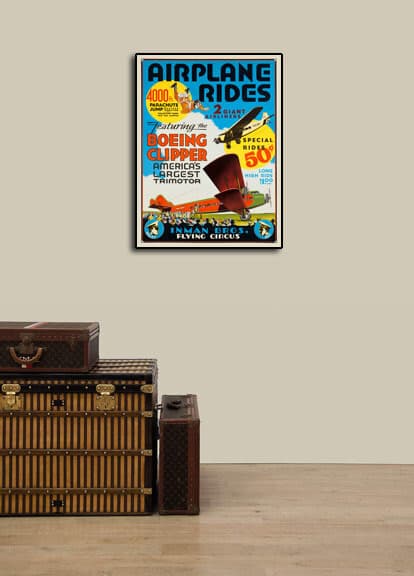 1929 Inman Flying Circus Boeing Clipper Vintage Style Travel Poster - 18x24 3