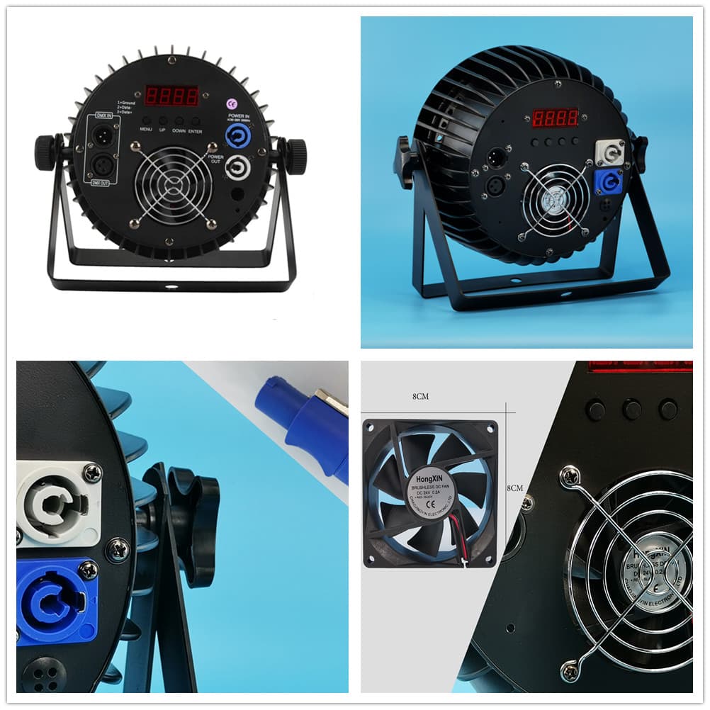 8PCS 18x18W RGBWA UV Aluminum Alloy Par Lighting LED Stage Light DMX Party DJ 6