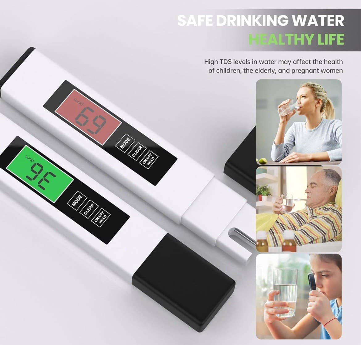 2025 All-New 4 in 1 Tds Meter Digital Water Tester - Accurate and Reliable TDS E 5