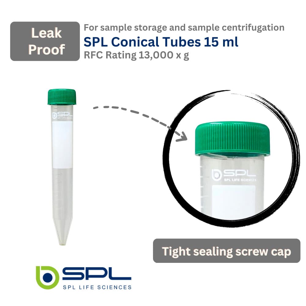 SPL 15 ml Conical Centrifuge Tube,PP/HDPE, Sterile, #50015E 4