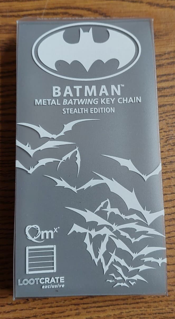 *NIB* Batman Dark Knight Batwing Metal Keyring - Stealth Edition, QMX, Lootcrate