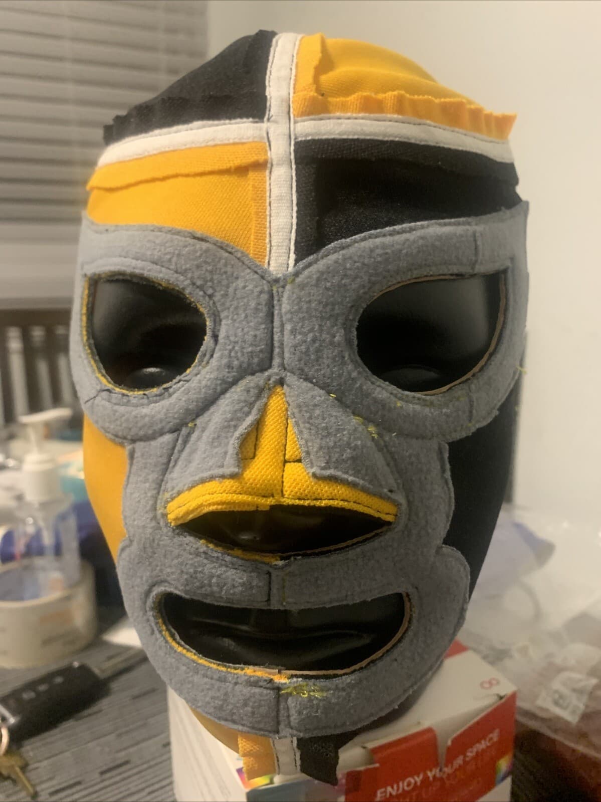 Pierroth Mexican Wrestling Mask Handmade Prograde Bandon w Leather  5