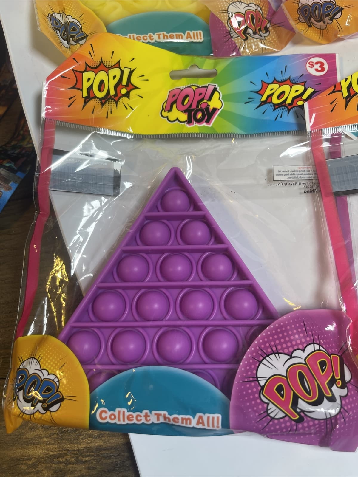 Push POP TOY! PACK OF 6 Fidget BRAND NEW Sealed Glow In The Dark Therapy Calming 2