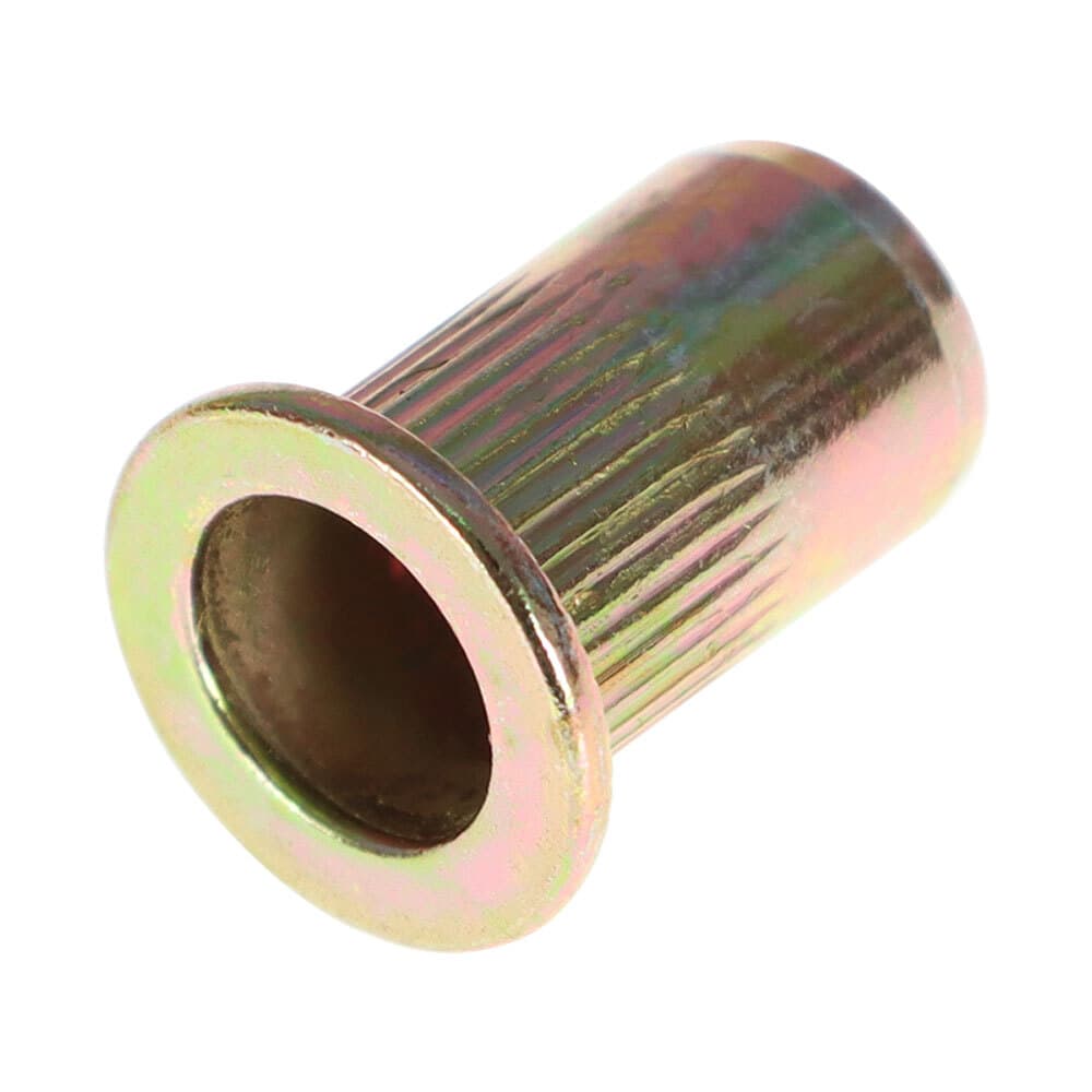 100 Pcs M6 Metric Carbon Steel Rivet Nut Flat Head Threaded Insert Nutsert US 4