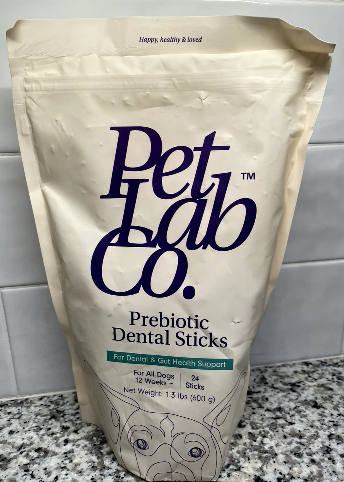 Pet Lab Co. Prebiotic Dental 24 Sticks Expiration 10-2026 Dogs 12 Weeks & Up