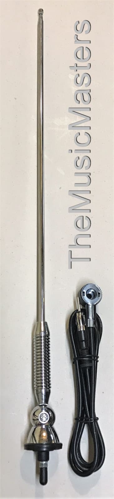 Spring Loaded Stainless Steel Ball Base Universal Antenna Car Audio Stereo Radio