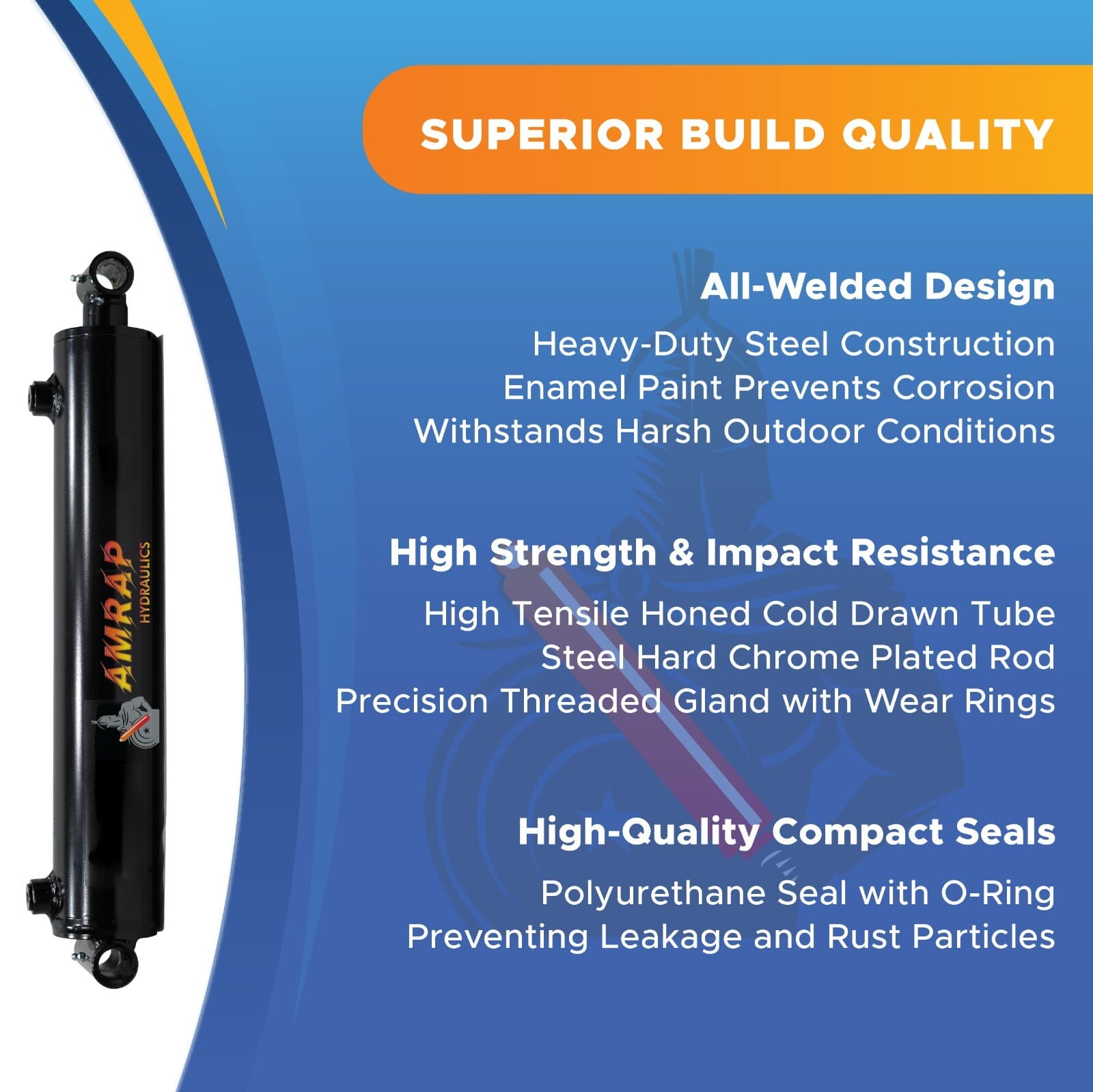 1.5x6 Hydraulic Cylinder-1.5" Bore, 6" Stroke -Welded Cross Tube Cylinder(new) 5